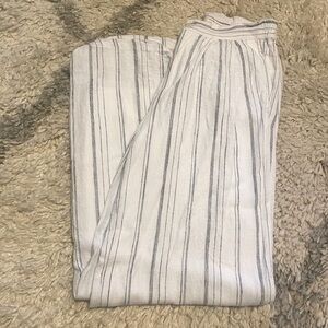 White Striped High Waisted Thread & Supply Pants